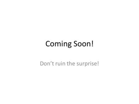 Coming Soon! Don’t ruin the surprise!. Energy Many power plants burn coal, oil, or natural gas in order to generate electricity – Pollutes the air – Uses.