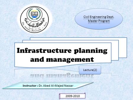 Lecture(2) Instructor : Dr. Abed Al-Majed Nassar 2009-2010.