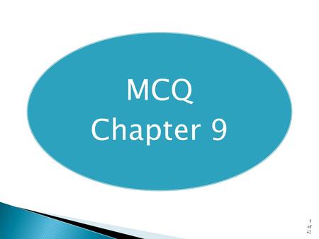 MCQ Chapter 9.