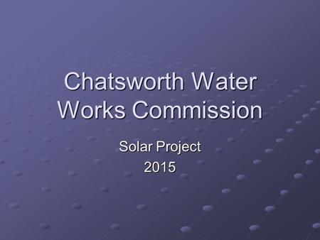 Chatsworth Water Works Commission