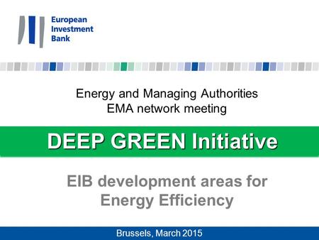 EIB development areas for Energy Efficiency