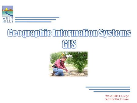 West Hills College Farm of the Future. West Hills College Farm of the Future Where are you NOW?! Precision Agriculture – Lesson 3.