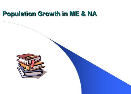 Population Growth in ME & NA. Population Pyramids In many ME & NA countries, the population pyramid is truly pyramid-shaped with 40% younger than 19 years.