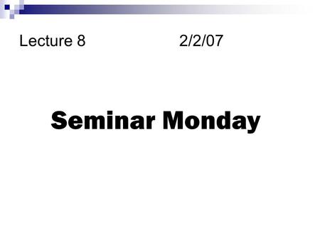 Lecture 82/2/07 Seminar Monday. QUIZ 2 1. Write the complete ionic and net ionic equation for: AgNO 3 + NaI ⇄ AgI + NaNO 3 2. The solubility of Ag 2 CrO.