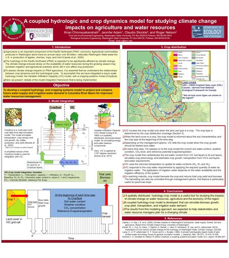 impacts on agriculture and water resources