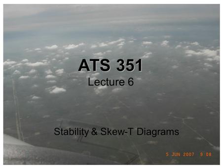 Stability & Skew-T Diagrams