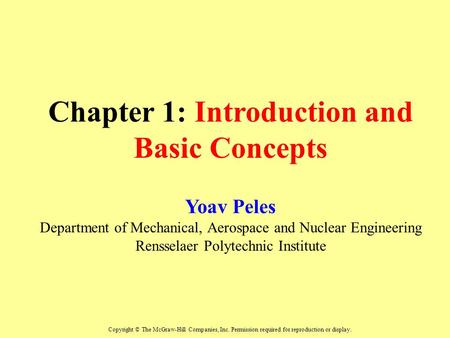 Chapter 1: Introduction and Basic Concepts