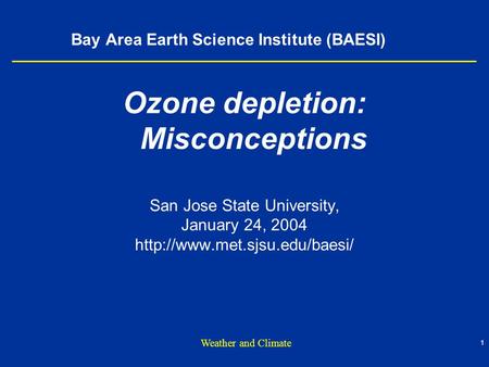 Bay Area Earth Science Institute (BAESI)