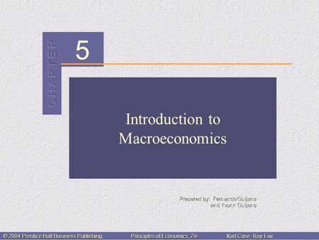 5 Prepared by: Fernando Quijano and Yvonn Quijano © 2004 Prentice Hall Business PublishingPrinciples of Economics, 7/eKarl Case, Ray Fair Introduction.