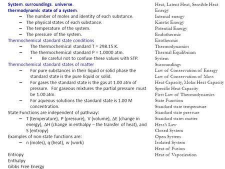 System. surroundings. universe.