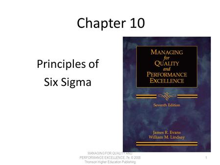 Principles of Six Sigma