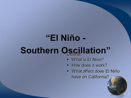 Southern Oscillation”