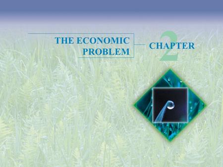 2 THE ECONOMIC PROBLEM CHAPTER.