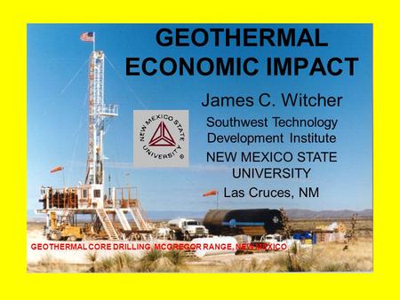 GEOTHERMAL ECONOMIC IMPACT