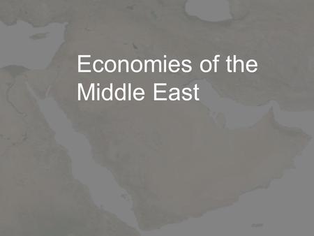 Economies of the Middle East