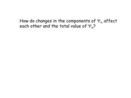 How do changes in the components of  w affect each other and the total value of  w ?