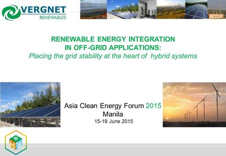 RENEWABLE ENERGY INTEGRATION IN OFF-GRID APPLICATIONS: