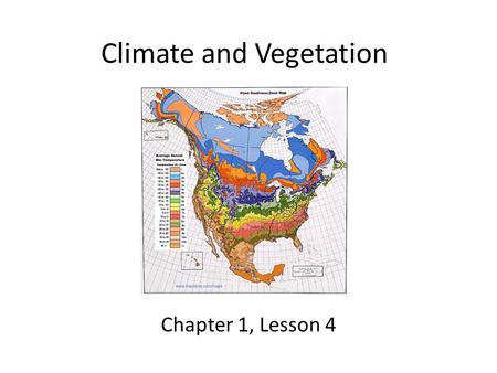 Climate and Vegetation