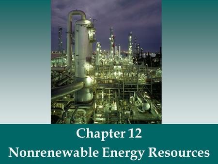 Nonrenewable Energy Resources