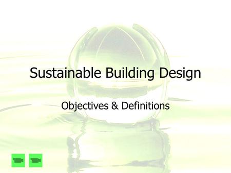 Sustainable Building Design