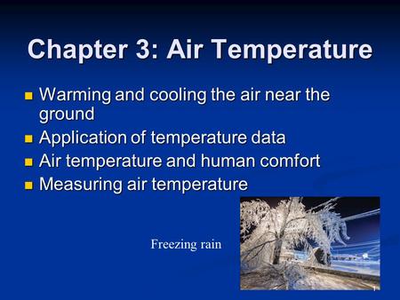 Chapter 3: Air Temperature