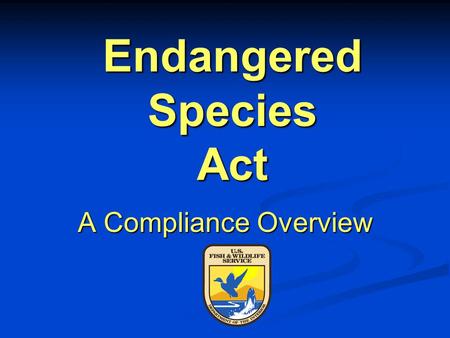 Endangered Species Act