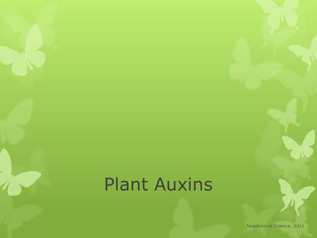 Plant Auxins Noadswood Science, 2011.