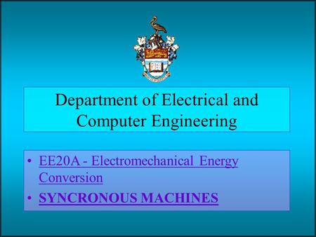 Department of Electrical and Computer Engineering