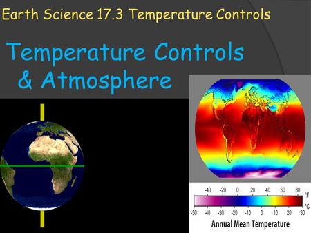 Earth Science 17.3 Temperature Controls