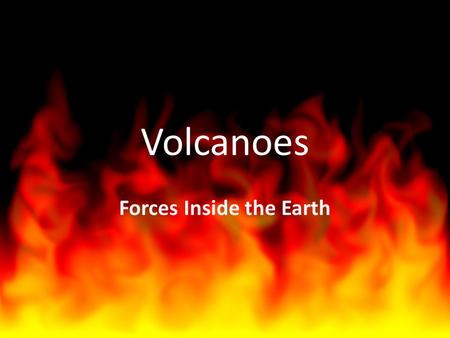 Forces Inside the Earth