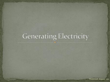 Generating Electricity