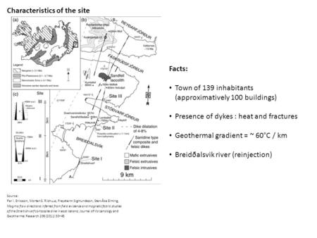 Characteristics of the site Source: Per I. Eriksson, Morten S. Riishuus, Freysteinn Sigmundsson, Sten-Åke Elming, Magma flow directions inferred from field.