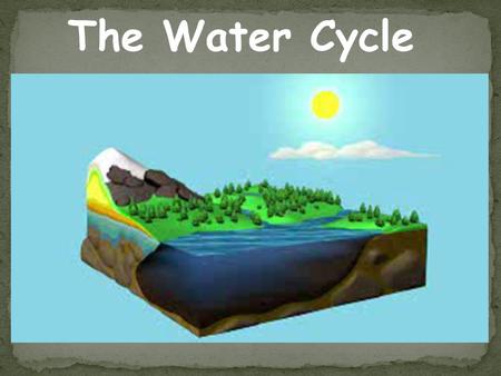 The Water Cycle. Anything written in yellow (SLOW down and pay attention) is useful information. You should write it in your notes IN YOUR OWN WORDS.