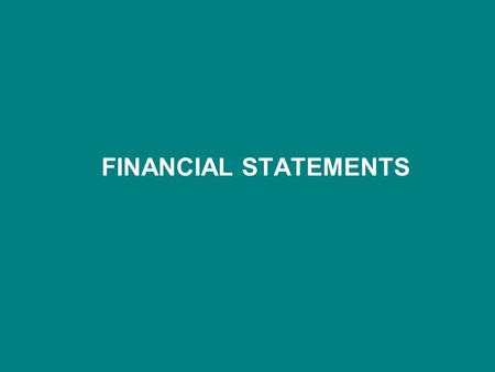 FINANCIAL STATEMENTS.