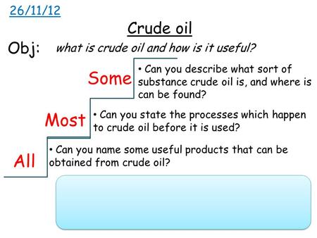 Some Most All Crude oil Obj: 26/11/12