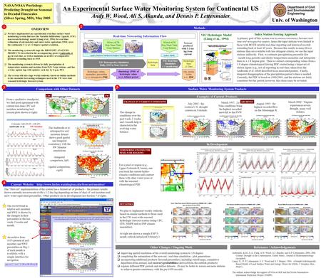 Current Website:  An Experimental Surface Water Monitoring System for Continental US Andy W. Wood, Ali.