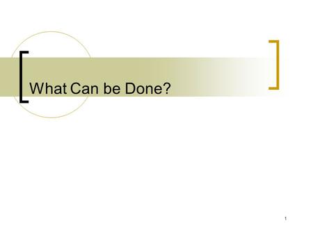 1 What Can be Done?. 2 The underlying cause Human Life Style Biodiversity Loss Climate Change Water Crises.