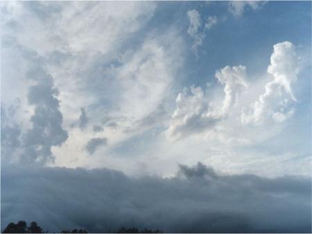 Clouds are made of tiny bits of water and ice that would be invisible if they were viewed individually (they are 100 times smaller than a raindrop)