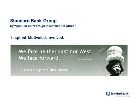 Standard Bank Group Symposium on “Foreign Investment in Africa”