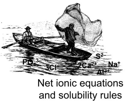 Net ionic equations and solubility rules