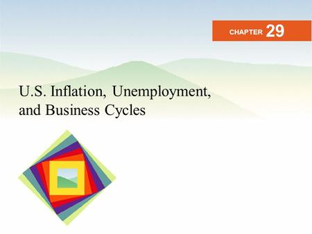 29 CHAPTER U.S. Inflation, Unemployment, and Business Cycles.