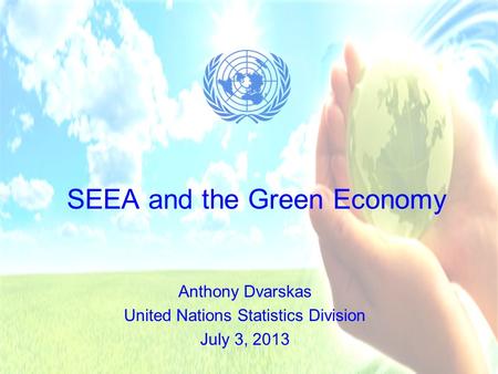 SEEA and the Green Economy