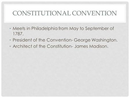 Constitutional Convention