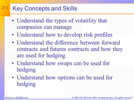 Key Concepts and Skills