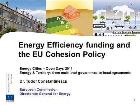  Energy Efficiency funding and the EU Cohesion Policy