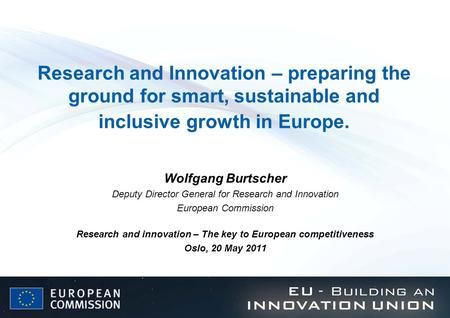 Research and innovation – The key to European competitiveness