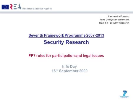 Security Research Seventh Framework Programme