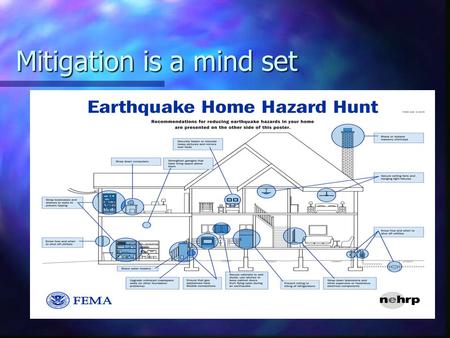 Mitigation is a mind set. Storage in the basement.