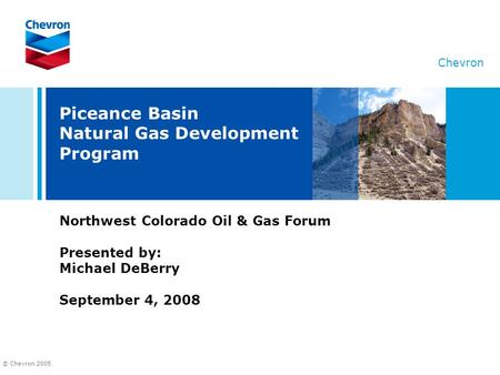 Piceance Basin Natural Gas Development Program