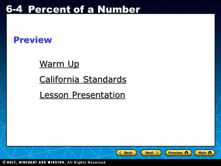 Preview Warm Up California Standards Lesson Presentation.